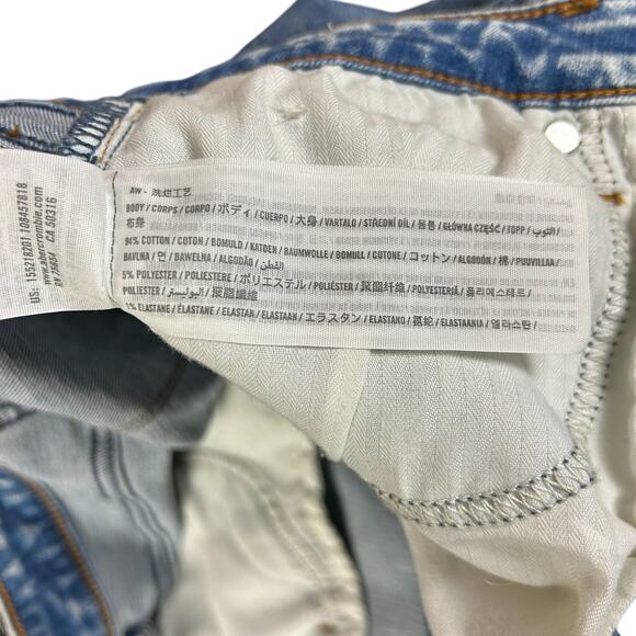 Abercrombie & Fitch Jeans Women Sz 26 (2) Blue Distressed Curve Skinny High Rise - Picture 8 of 11